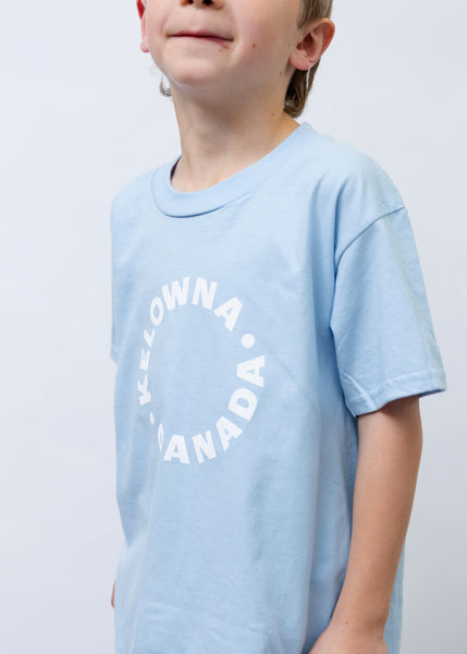 Light Blue/White 'Kelowna • Canada' Youth T-Shirt