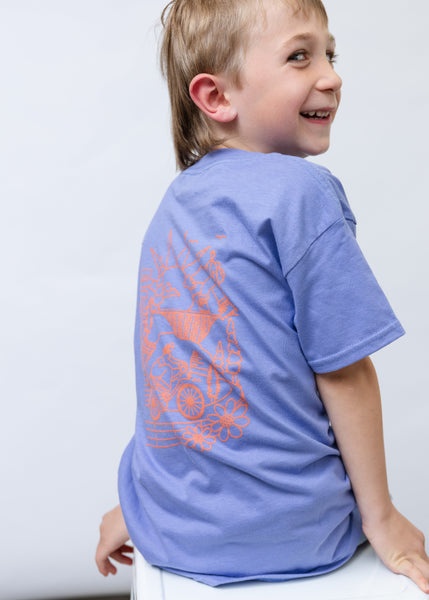 Purple/Orange 'Myra Canyon' Youth T-Shirt
