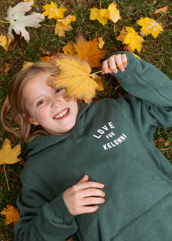 Heather Forest Green 'Love for Kelowna' Youth Hoodie