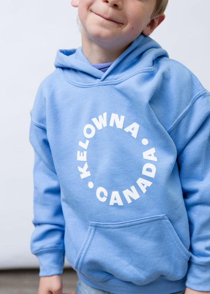 Blue/White 'Kelowna • Canada' Youth Hoodie