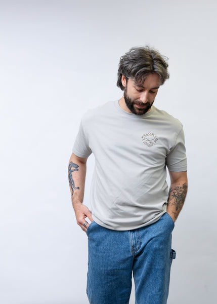 Light Grey/Smudge 'Kelowna Mountain Wave' T-Shirt