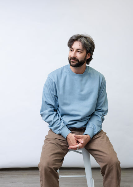 Blue/Dark Blue 'Kelowna Mountain Wave' Crewneck