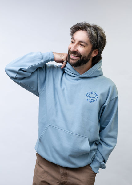 Blue/Dark Blue 'Kelowna Mountain Wave' Hoodie