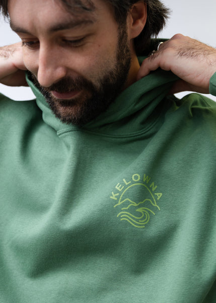 Balsam Green/Green 'Kelowna Mountain Wave' Hoodie
