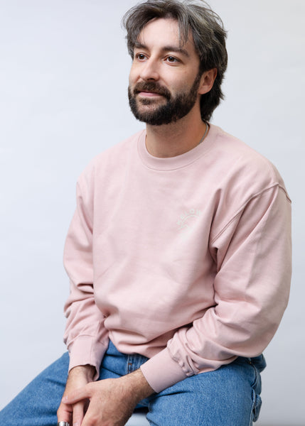 Dusty Rose/Sand 'Kelowna Mountain Wave' Crewneck