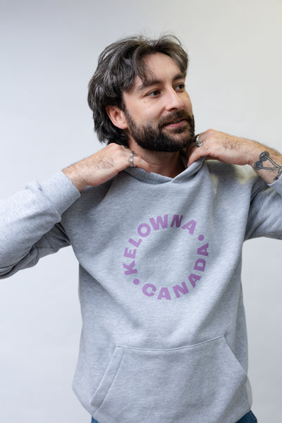 Heather Grey/Purple 'Kelowna • Canada' Hoodie