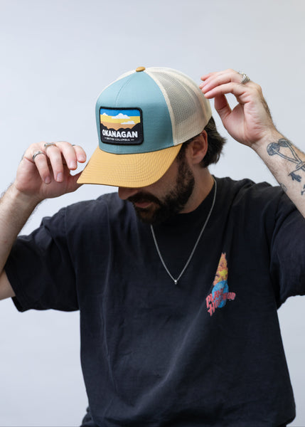 Smoke Blue/Beige/Amber 'Okanagan' Trucker Snapback
