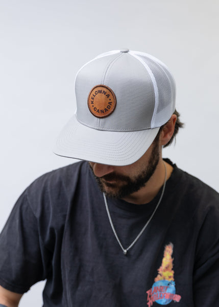 Silver/White 'Kelowna Canada' Trucker Hat