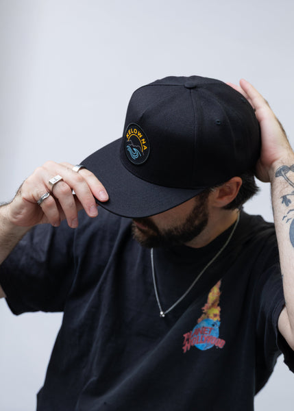 Black 'Kelowna Mountain Wave' Trucker Hat