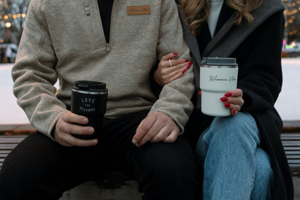 Black 'Love for Kelowna' 12oz Insulated Travel Mug