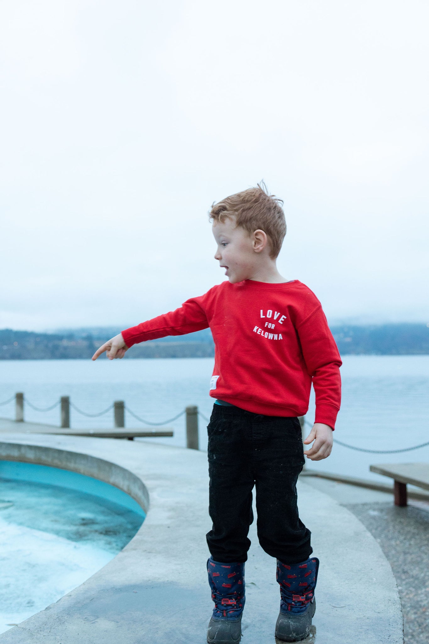 Red 'Love for Kelowna' Toddler Crewneck