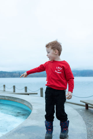 Red 'Love for Kelowna' Toddler Crewneck