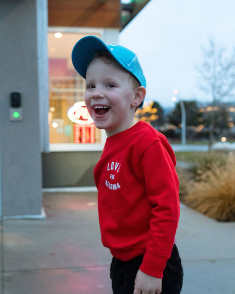 Red 'Love for Kelowna' Toddler Crewneck