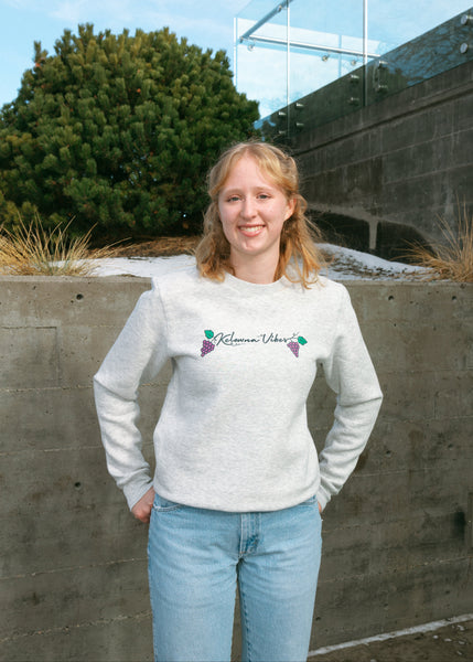 Oatmeal Heather 'Kelowna Vibes' Crewneck featuring Grapes