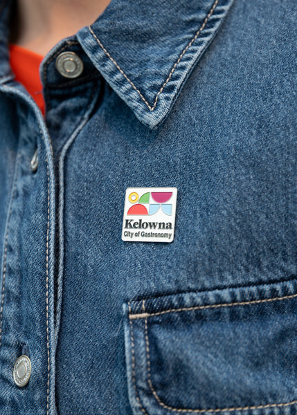 Kelowna 'City of Gastronomy' Enamel Pin