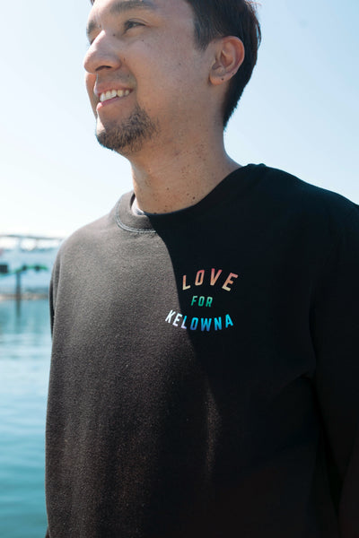 Black 'Love for Kelowna' Pride Crewneck