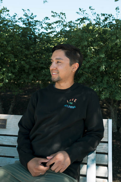 Black 'Love for Kelowna' Pride Crewneck