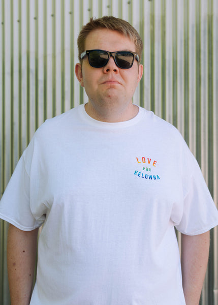White 'Love for Kelowna' Pride T-shirt