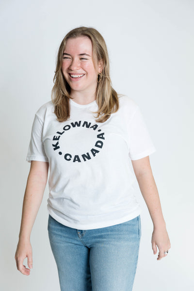 White/Black 'Kelowna • Canada' T-Shirt