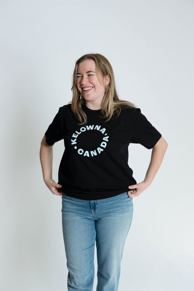 Black/Blue 'Kelowna • Canada' T-Shirt