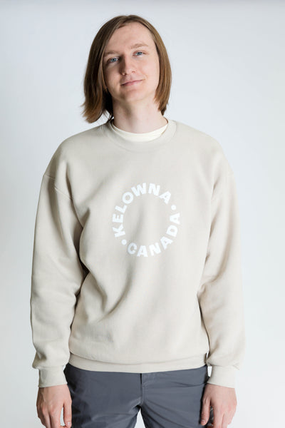 Bone/White 'Kelowna • Canada' Crewneck