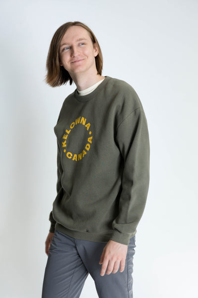 Lieutenant Green/Gold 'Kelowna • Canada' Crewneck