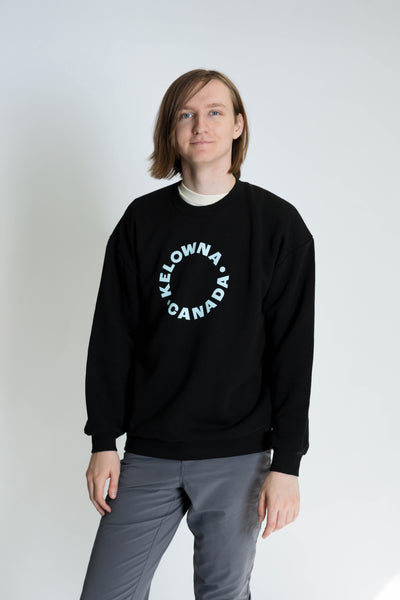 Black/Blue 'Kelowna • Canada' Crewneck