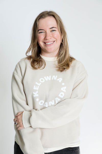 Bone/White 'Kelowna • Canada' Crewneck