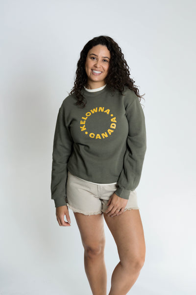 Lieutenant Green/Gold 'Kelowna • Canada' Crewneck
