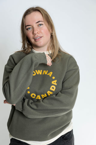 Lieutenant Green/Gold 'Kelowna • Canada' Crewneck