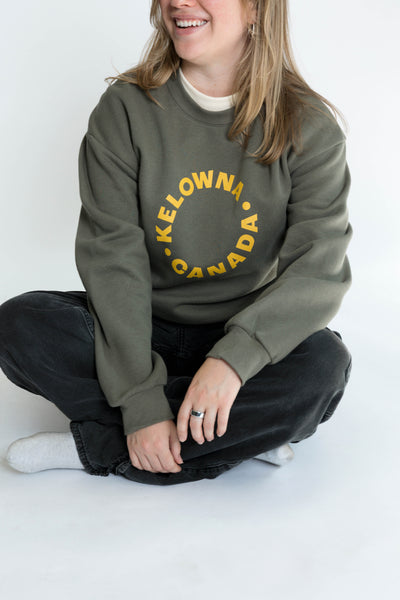 Lieutenant Green/Gold 'Kelowna • Canada' Crewneck