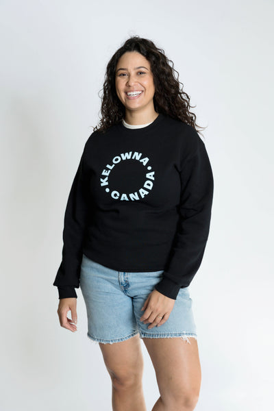 Black/Blue 'Kelowna • Canada' Crewneck