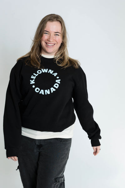 Black/Blue 'Kelowna • Canada' Crewneck