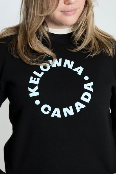 Black/Blue 'Kelowna • Canada' Crewneck