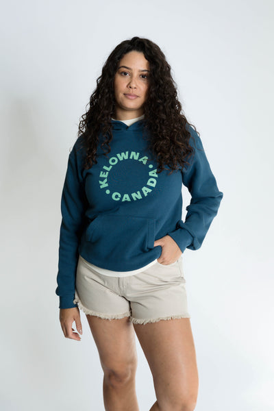 Sea Blue/Light Green 'Kelowna • Canada' Hoodie