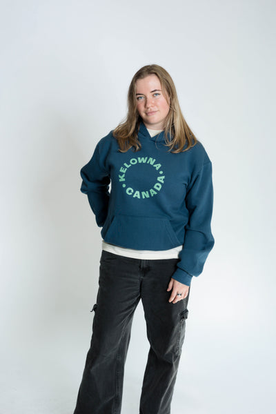 Sea Blue/Light Green 'Kelowna • Canada' Hoodie