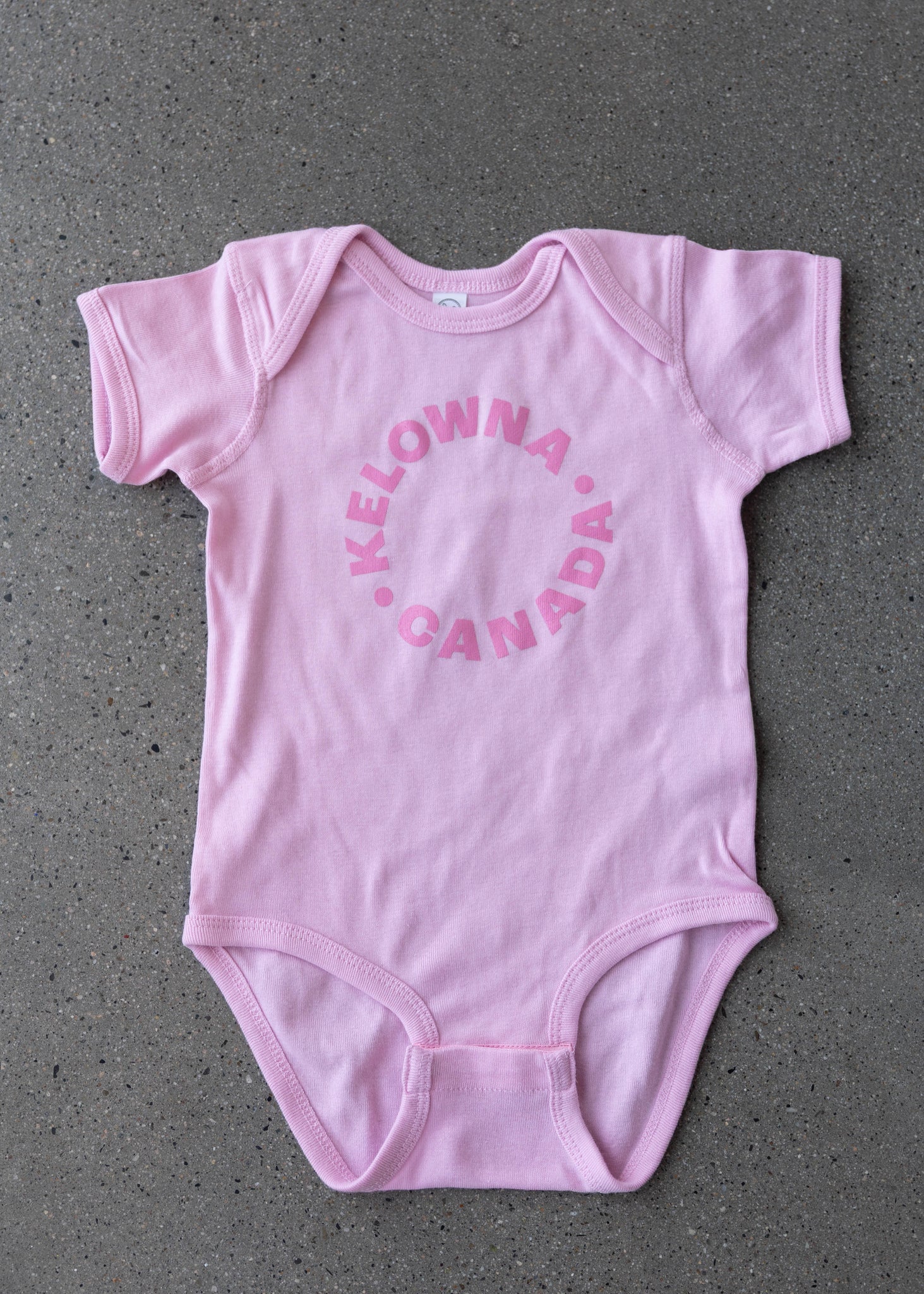 Pink/Blossom 'Kelowna • Canada' Baby Onesie
