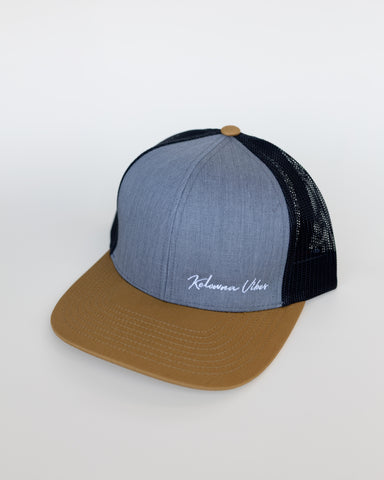 Grey/Mustard 'Kelowna Vibes' Trucker Hat
