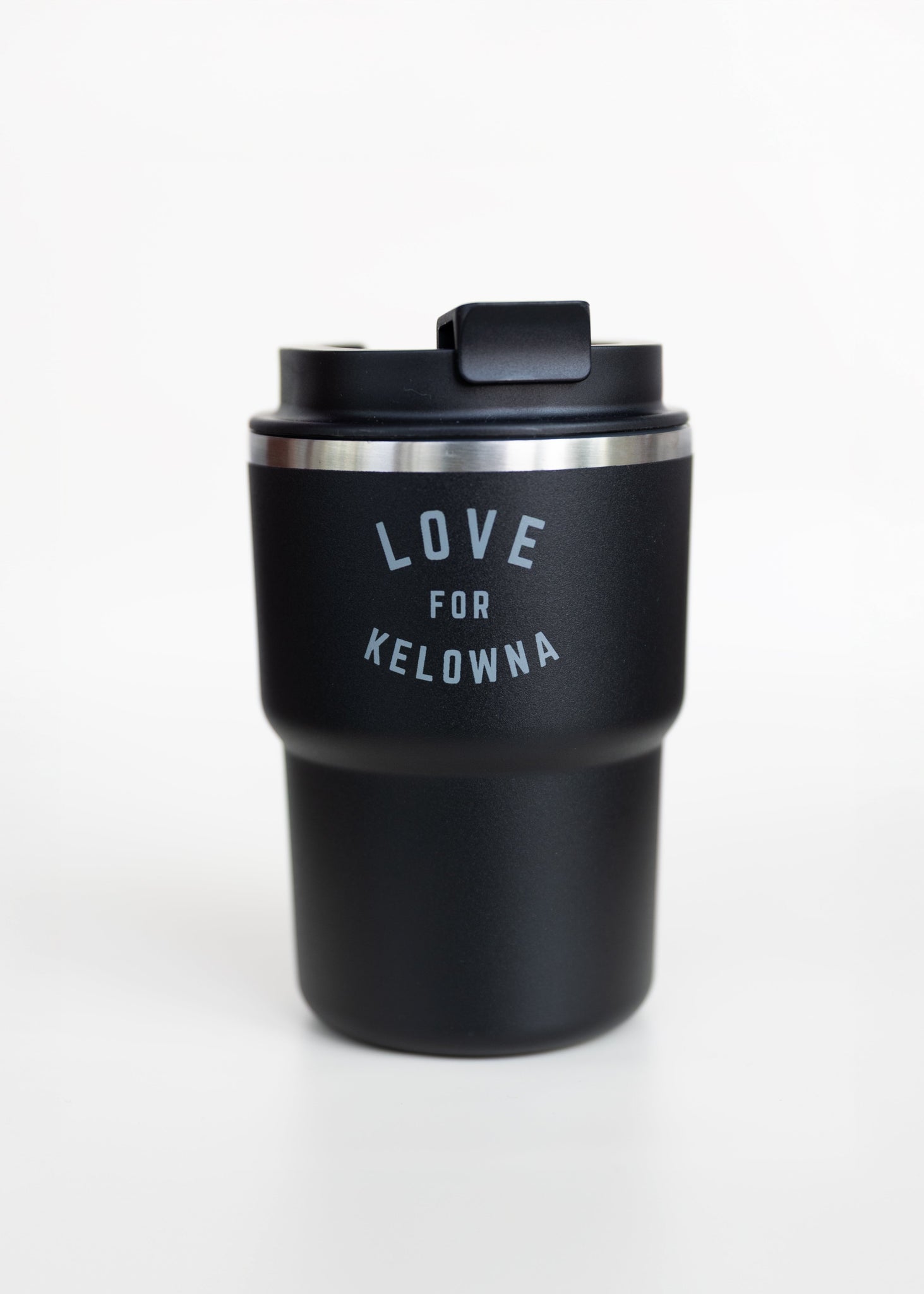 Black 'Love for Kelowna' 12oz Insulated Travel Mug