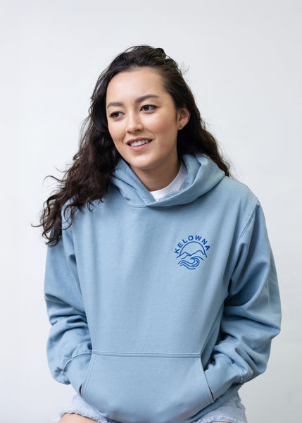Blue/Dark Blue 'Kelowna Mountain Wave' Hoodie