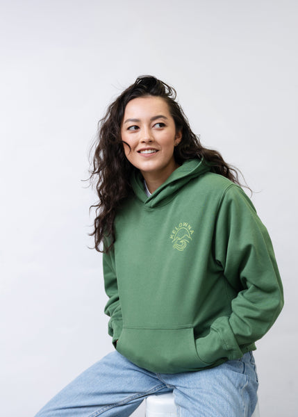Balsam Green/Green 'Kelowna Mountain Wave' Hoodie