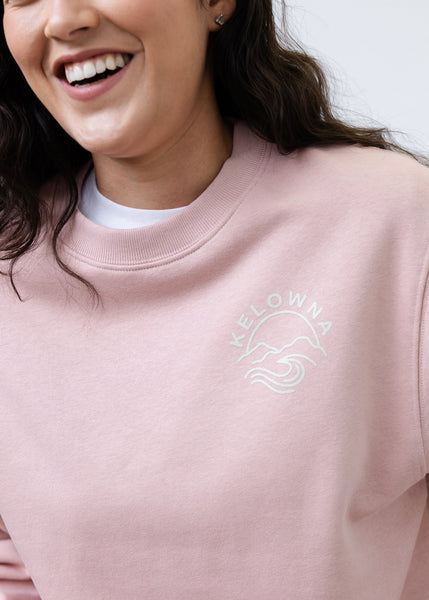 Dusty Rose/Sand 'Kelowna Mountain Wave' Crewneck