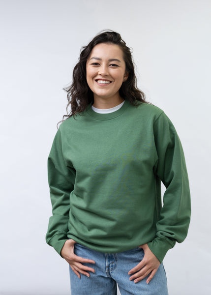 Balsam Green/Green 'Kelowna Mountain Wave' Crewneck