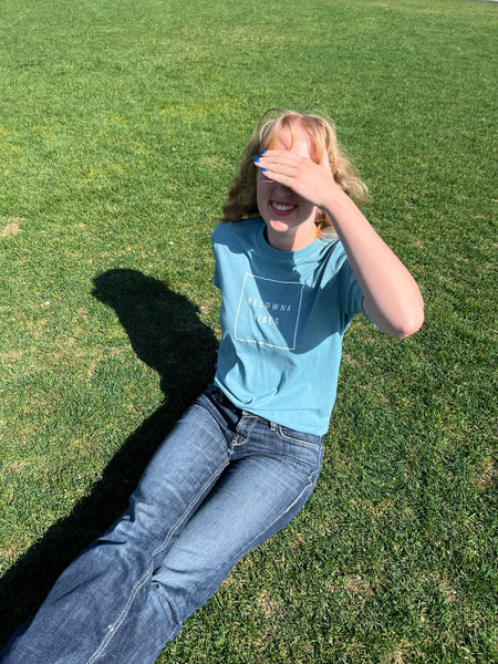 Heather Blue Lagoon 'Kelowna Vibes' T-Shirt