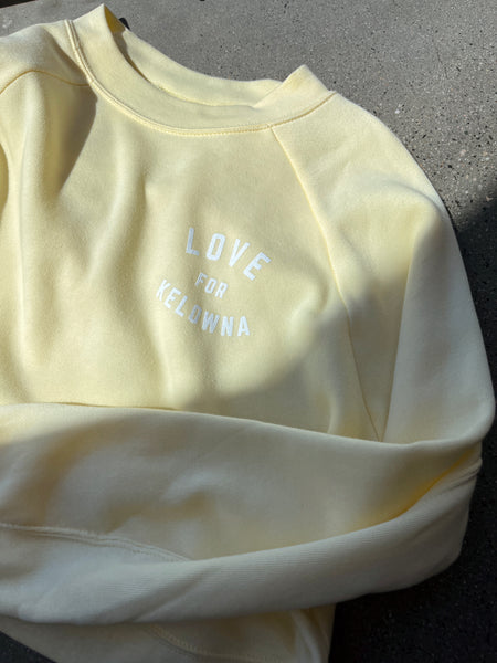 French Vanilla 'Love for Kelowna' Crop Crewneck