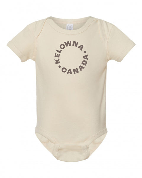 Natural/Smudge 'Kelowna • Canada' Baby Onesie