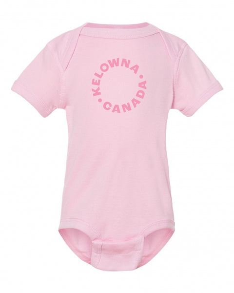 Pink/Blossom 'Kelowna • Canada' Baby Onesie