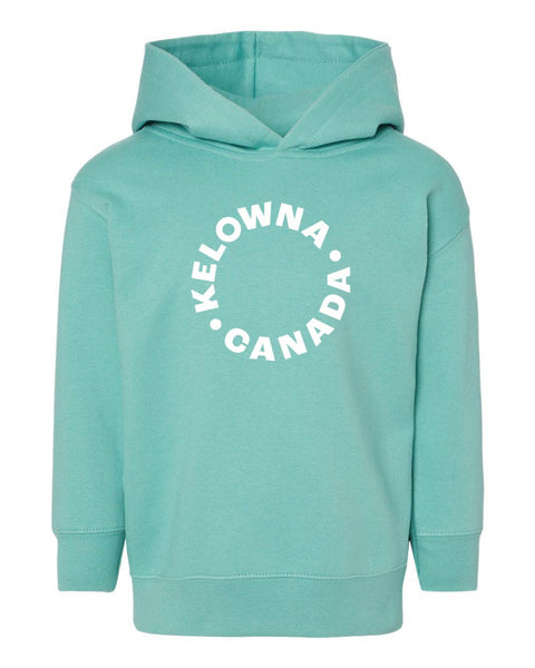 Teal/White 'Kelowna • Canada' Toddler Hoodie