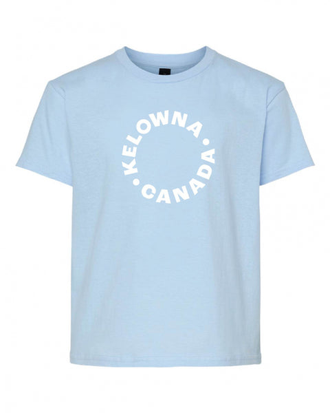 Light Blue/White 'Kelowna • Canada' Youth T-Shirt