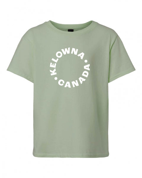 Sage/White 'Kelowna • Canada' Youth T-Shirt